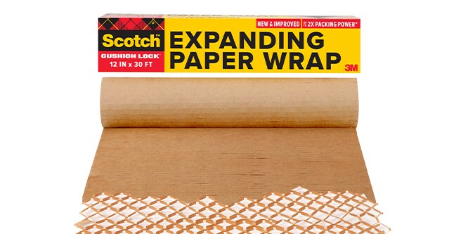 Scotch™ Cushion Lock™ Expanding Paper Wrap, 30 ft Roll
