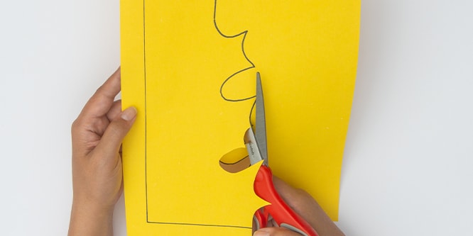 Trace the leaf template onto your chosen paper and cut along the traced lines.
