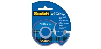 A blue package of Scotch® Wall-Safe Tape.

