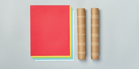 construction paper and cardboard tubes
