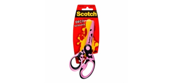 A package of pink Scotch™ Brand scissors.
