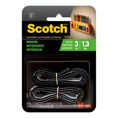 Scotch™ Indoor Fasteners, 3/4 in x 18 in, Black
