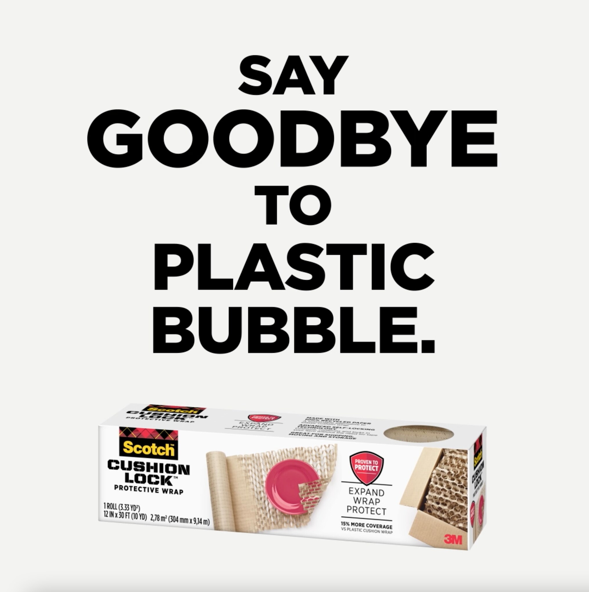 Video 3: Say goodbye to plastic with Scotch™ Cushion Lock™
