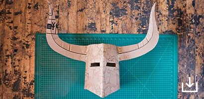 Cardboard Knight’s Helmet Printable
