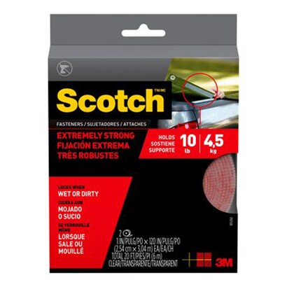 Scotch™ Extreme Fasteners, 1 in x 10 ft, Clear
